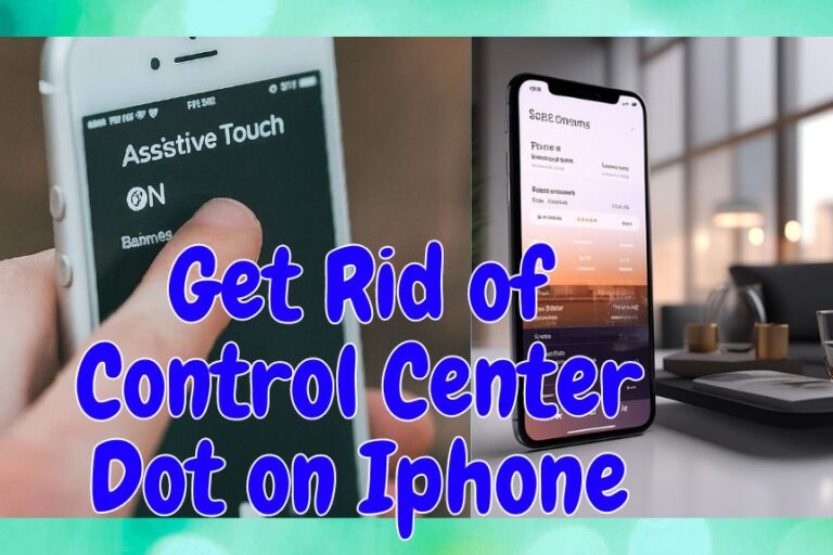 Get Rid of Control Center Dot on Iphone